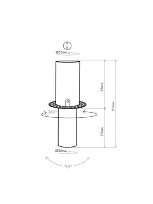 Gineico Lighting - 2023 - QU Lighting - Rocchetto In & Out - Dimensions